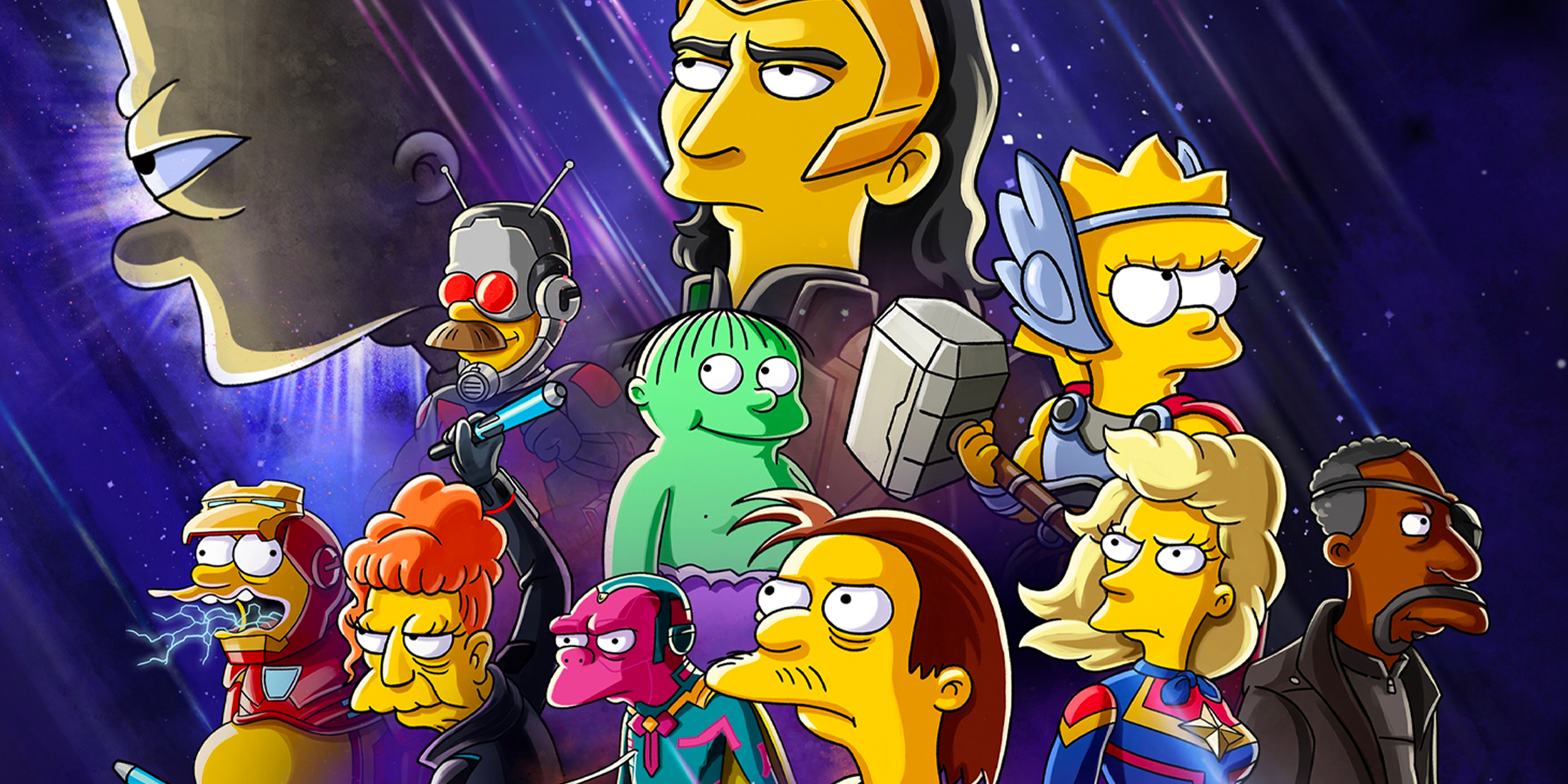 simpson corto crossover marvel