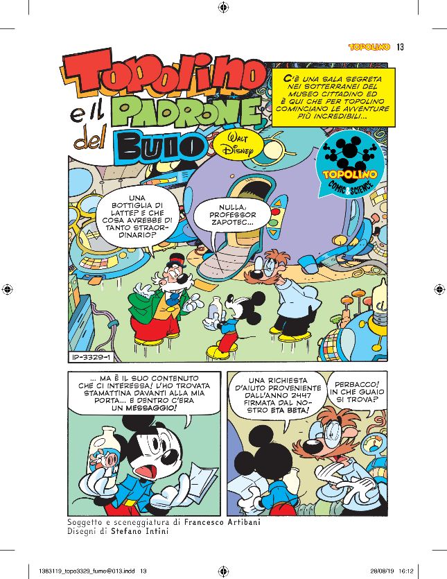 Topolino e il padrone del buio - tavola 1
