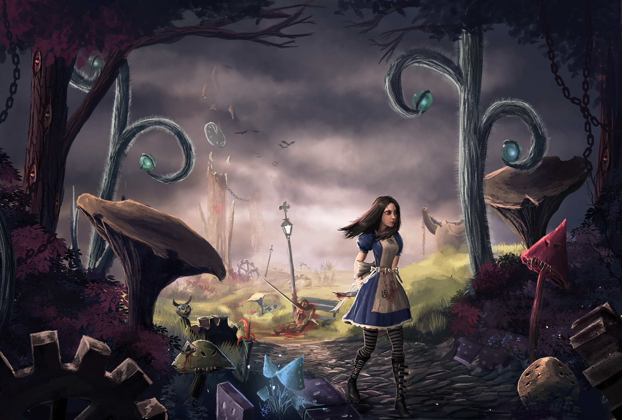 В стране чудес 11 глава. Алиса Вандерленд. Alice Madness Returns Страна чудес. Алиса Вондерленд игра арт.